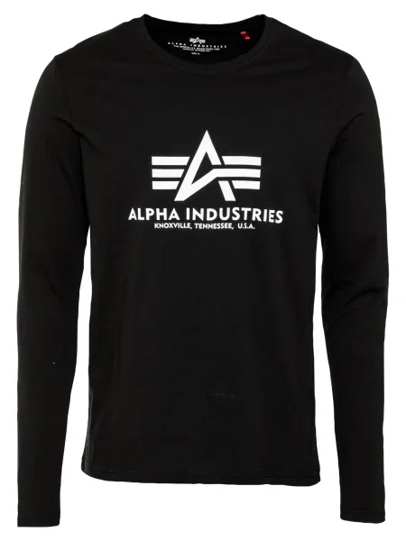 ALPHA INDUSTRIES Tricou negru alb