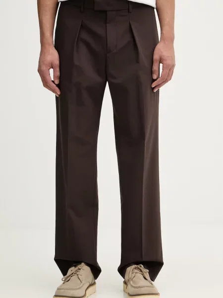 Sisley Hlače kompleta z dodatkom volne rjava