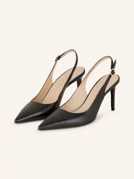 Lodičky Stuart Weitzman s otevřenou patou černé