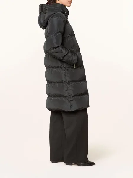 Neo Noir Płaszcz Pikowany Lucette Z Odpinanym Kapturem schwarz czarny