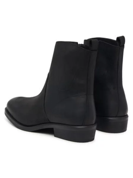 Členková obuv Tommy Hilfiger Hilfiger Dressy Lth Biker Boot čierna