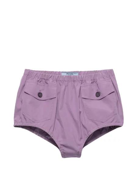 Pantaloni scurți Prada din poplin violet