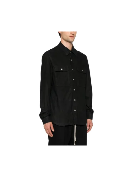 Kurtka skórzana Rick Owens czarna