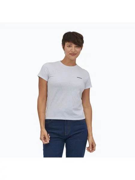 Koszulka trekkingowa Patagonia Logo Responsibili-Tee white biała