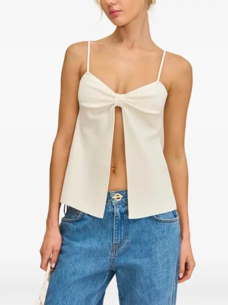 Top Cult Gaia tricotate alb
