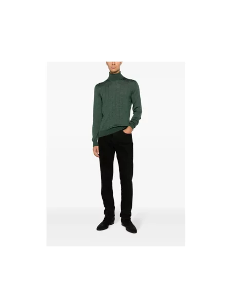 Sweter Barba Napoli wełniany zielony