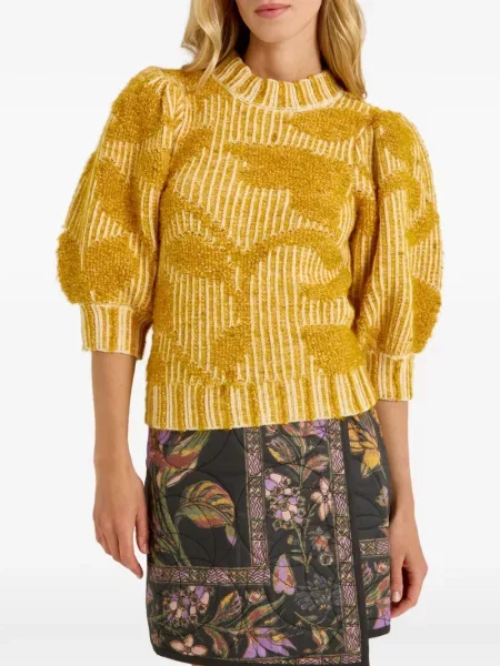 Pulover Marie Oliver tricotate galben