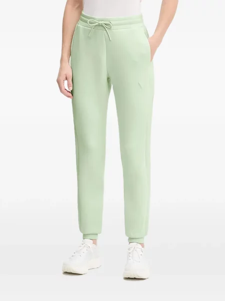 Pantaloni Guess alergare cu autograf verde