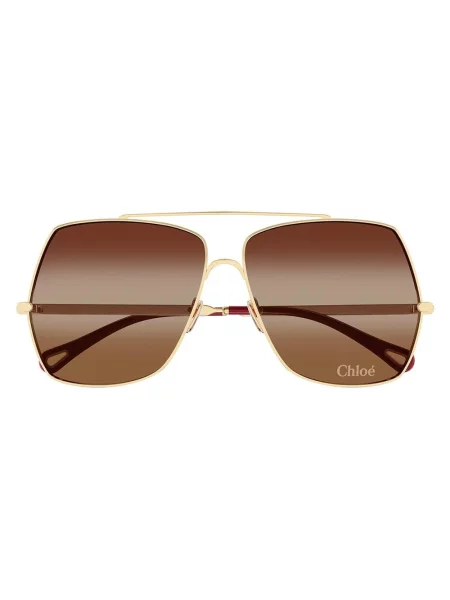Chloé Akcesoria Kobieta ONE SIZE Logo Print Oversized Frame Okulary przeciwsłoneczne brązowy