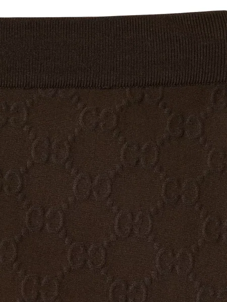 Leggings Gucci din jacard maro