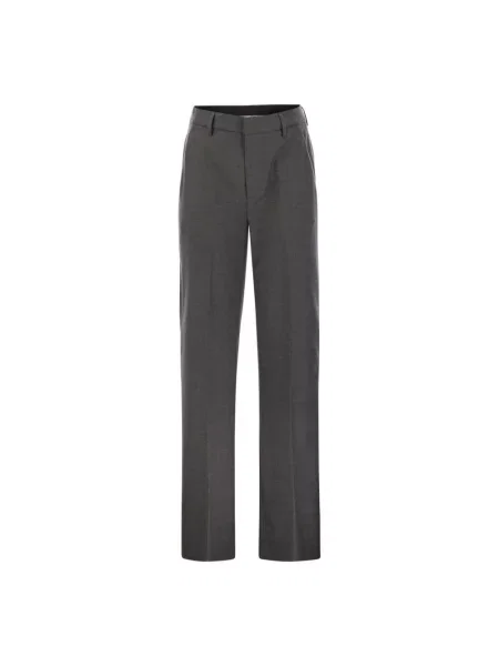 Szerokie spodnie Dondup wełniane szare