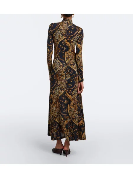 Rochie midi Ulla Johnson din jerseu cu model paisley