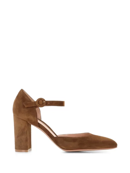 Pantofi cu toc Gianvito Rossi din piele de căprioară maro
