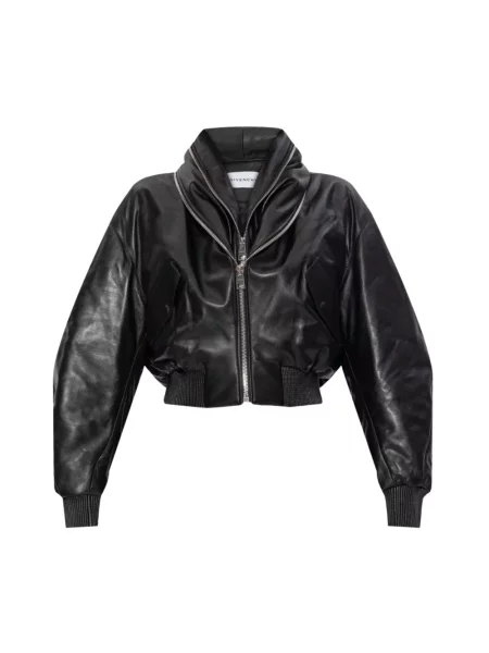 Kurtka skórzana Givenchy czarna