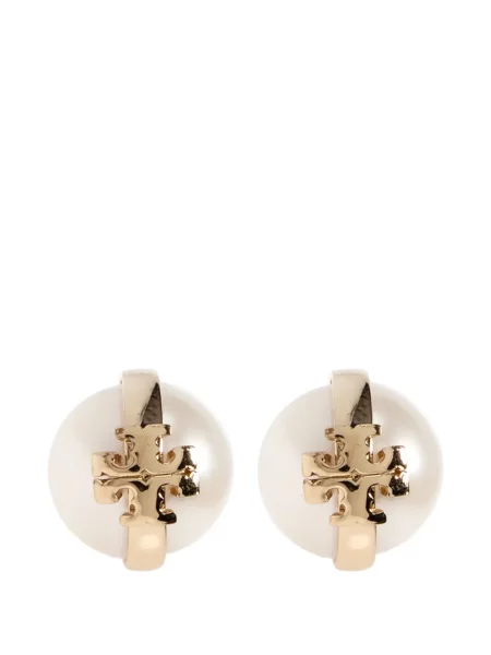 Cercei Tory Burch cu perle auriu