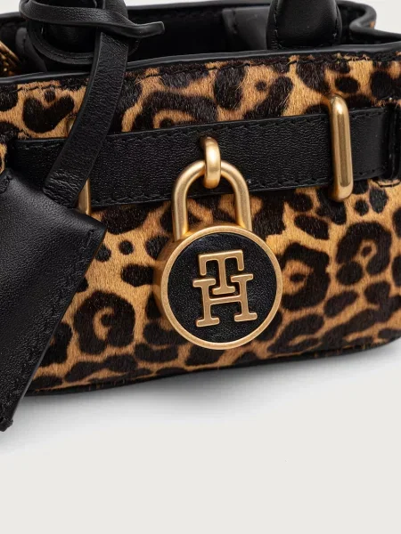 Tommy Hilfiger чанта crossbody дамска от кожа кафяво