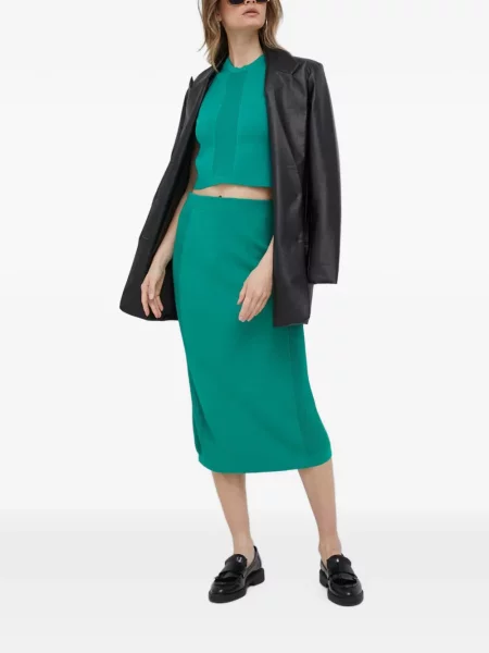 Fustă tip creion Benetton tricotate verde