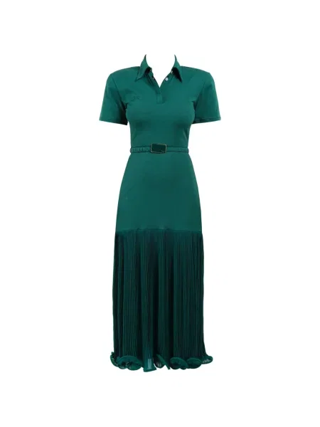 Rochie Rowen Rose plisată de costum verde