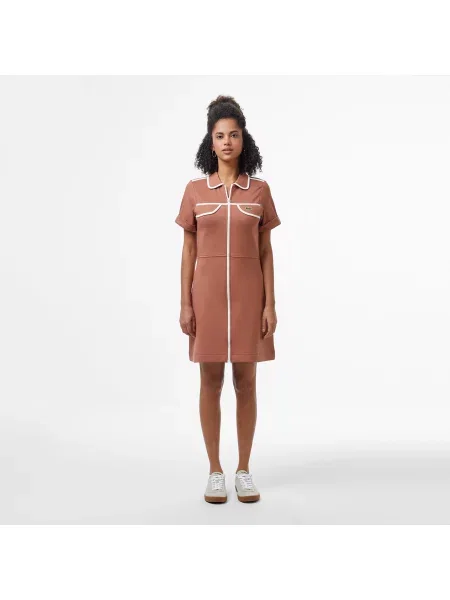 Классическое платье Lacoste коричневое