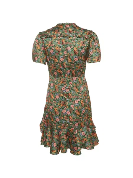 Rochie mini Sandro cu model floral cu imagine verde