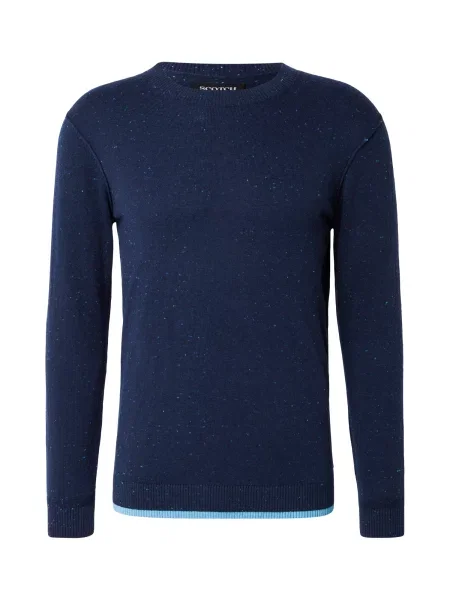 SCOTCH & SODA Pulover Neps bleumarin / deschis albastru