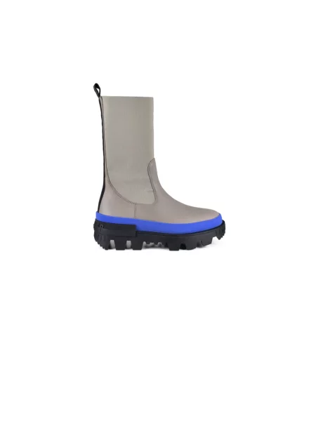Sztyblety Moncler skórzane szare