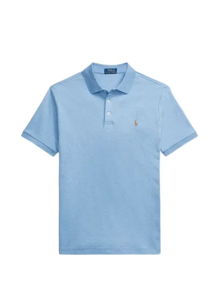 Matlasat tricou polo Polo Ralph Lauren cu decolteu rotund cu autograf roșu