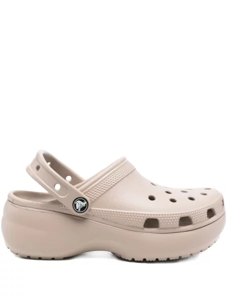 Saboți Crocs cu platformă clasici maro