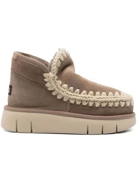 Pantofi Mou din piele de oaie bej