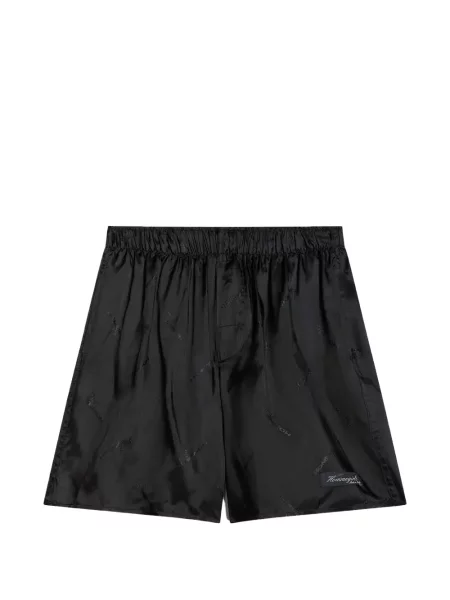 Pantaloni scurți Hommegirls din jacard cu autograf negru