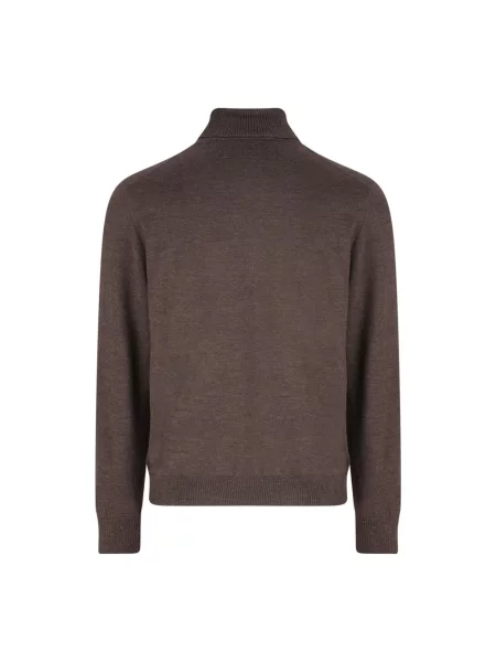 Sweter z golfem Fay brązowy