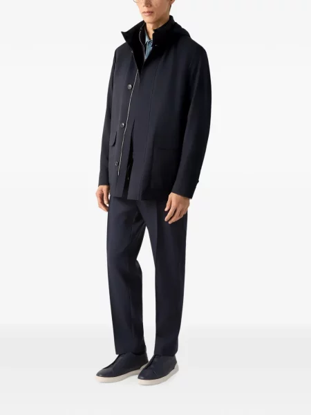 Palton Zegna din microfibră albastru