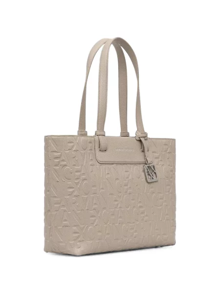 Geantă shopper Armani Exchange cu autograf