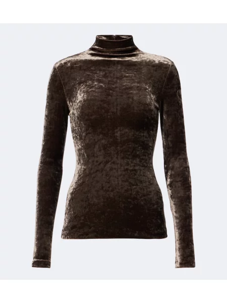 Top Ralph Lauren Collection din velur maro