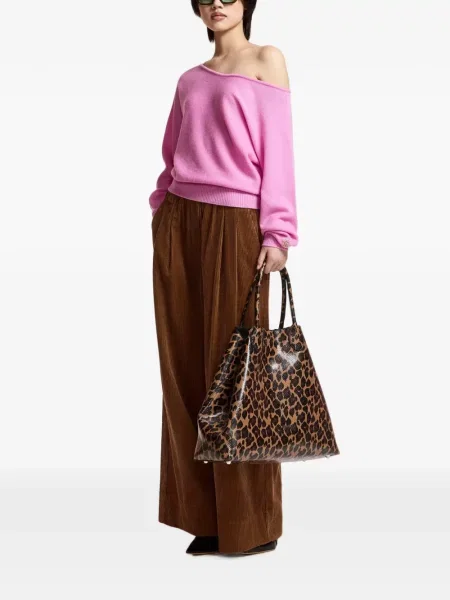 Geantă Essentiel Antwerp cu imagine cu model leopard maro