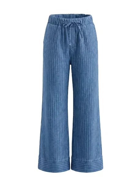 Imily Bela Jeans albastru deschis alb