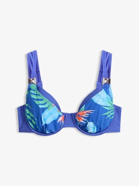 Biustonosz bikini na fiszbinach niebieskie