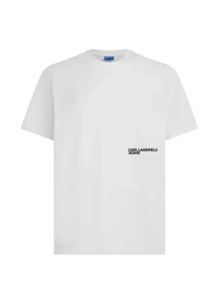 Tricou Karl Lagerfeld Jeans cu imagine alb