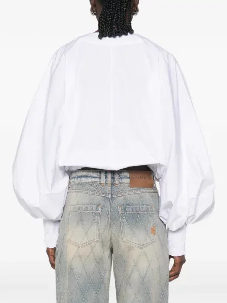 Cămașă Balmain din poplin alb