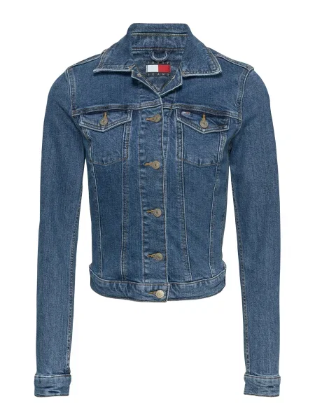 Tommy Jeans Geacă de primăvară-toamnă VIVIANNE denim albastru