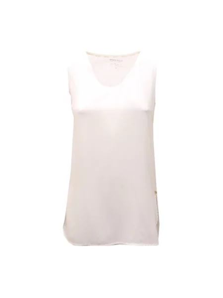 Jedwabny top Woolrich biały