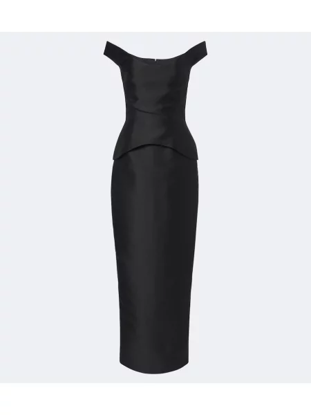 Rochie Solace London din satin negru