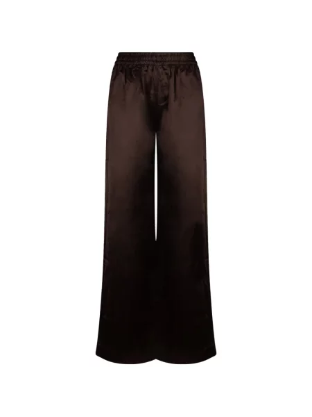 Pantaloni Derhy din satin maro
