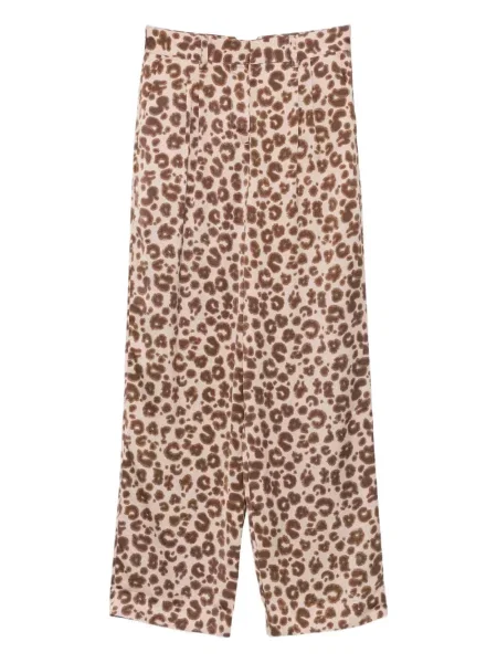 Pantaloni Ba&sh cu imagine cu model leopard plisate