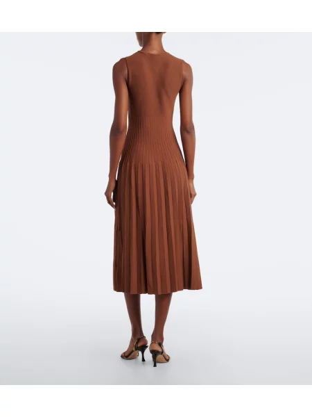 Rochie midi Staud tricotate maro