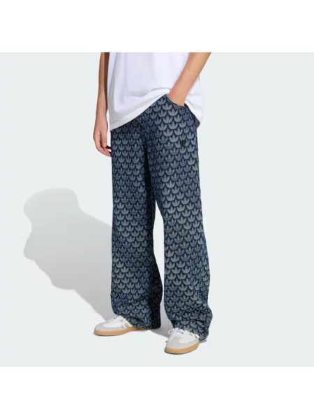 Adidas Jeans hlače Monogram modra