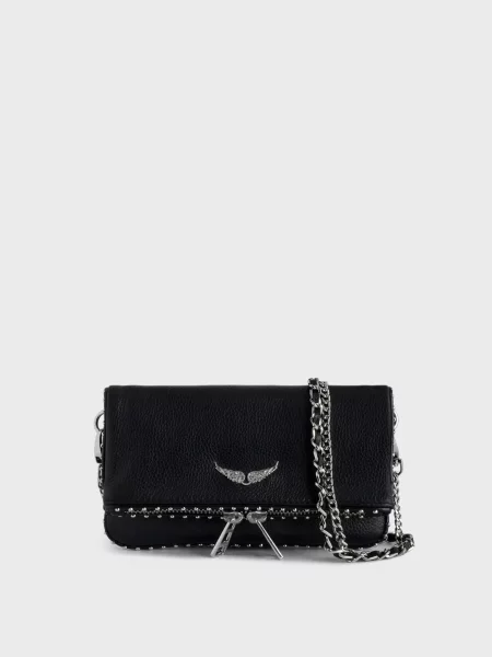Шкіряний клатч Zadig&voltaire чорний