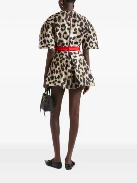 Rochie mini Givenchy cu model leopard din jacard