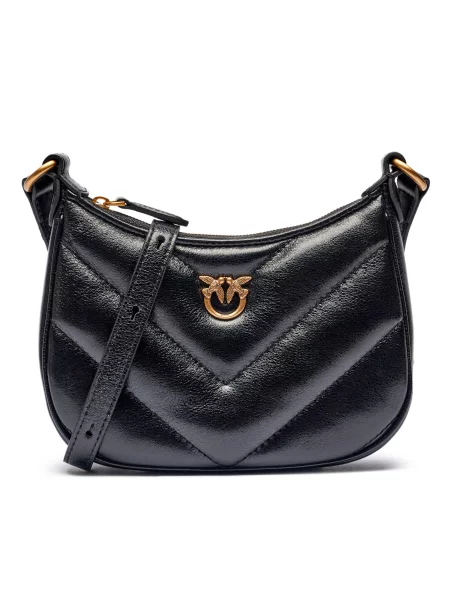 Pinko De piele geantă pe umăr Half Moon Baby