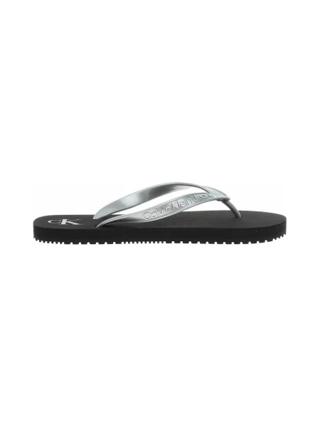 Žabky Calvin Klein Beach Sandal Monologo Tpu black/silver černé